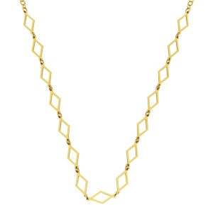 Dörtgen Hooplar Gold Chain Necklace