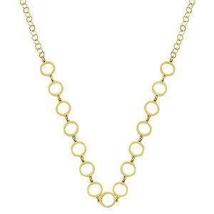 Hoop Chain Plain Gold Necklace