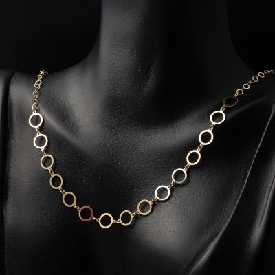 Halka Zincir Taşsız Altın Kolye - 14K - 4.94g - EZ Gold