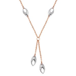 Blanc Gouttelı Rose Or Sarkıt Collier