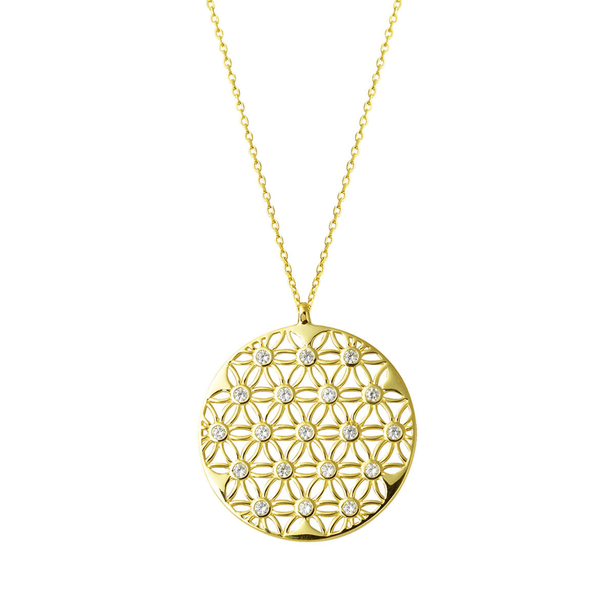 Fleur de Vie 14 Carats Or Collier