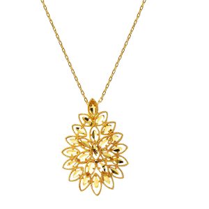 Leaf 22 Karat Gold Necklace