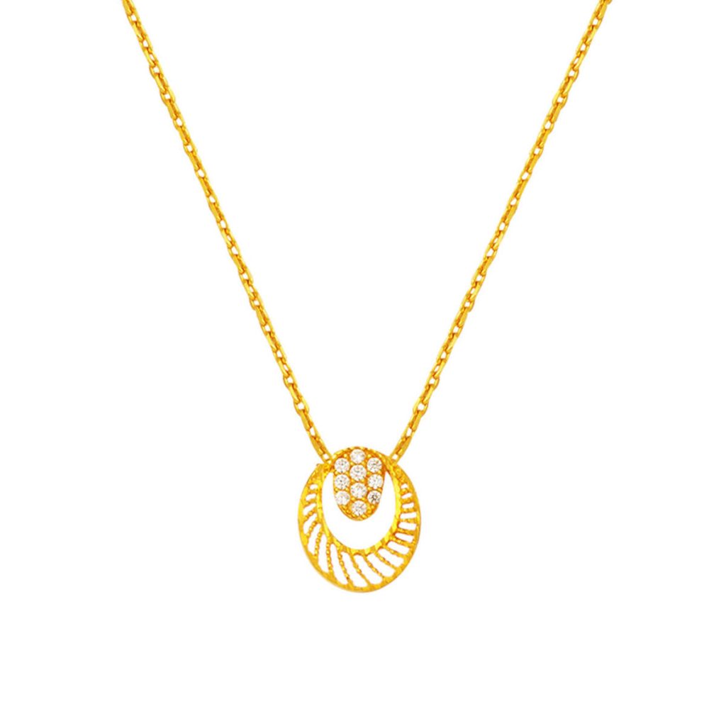 avec Pierres 22 Carats Jaune Or Collier
