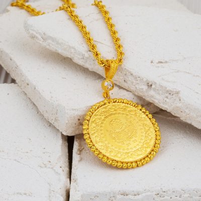 Tam Goldlı Doriclı 14K Zincirli Necklace - 14K - 12.43g - EZ Gold