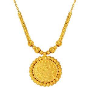 22 Karat Gold Quarter Reşatlı Popcorn Chain Necklace