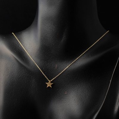 Star İsim Yazılabilen Gold Necklace - 14K - 1.56g - EZ Gold