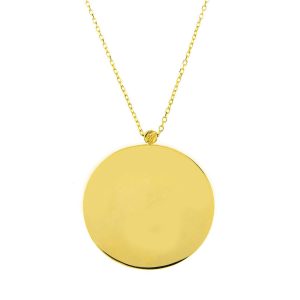 İsimlikli 14 Karat Plain Gold Necklace