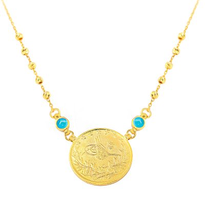 Demi avec Reşat à Boules 22 Carats Or Collier