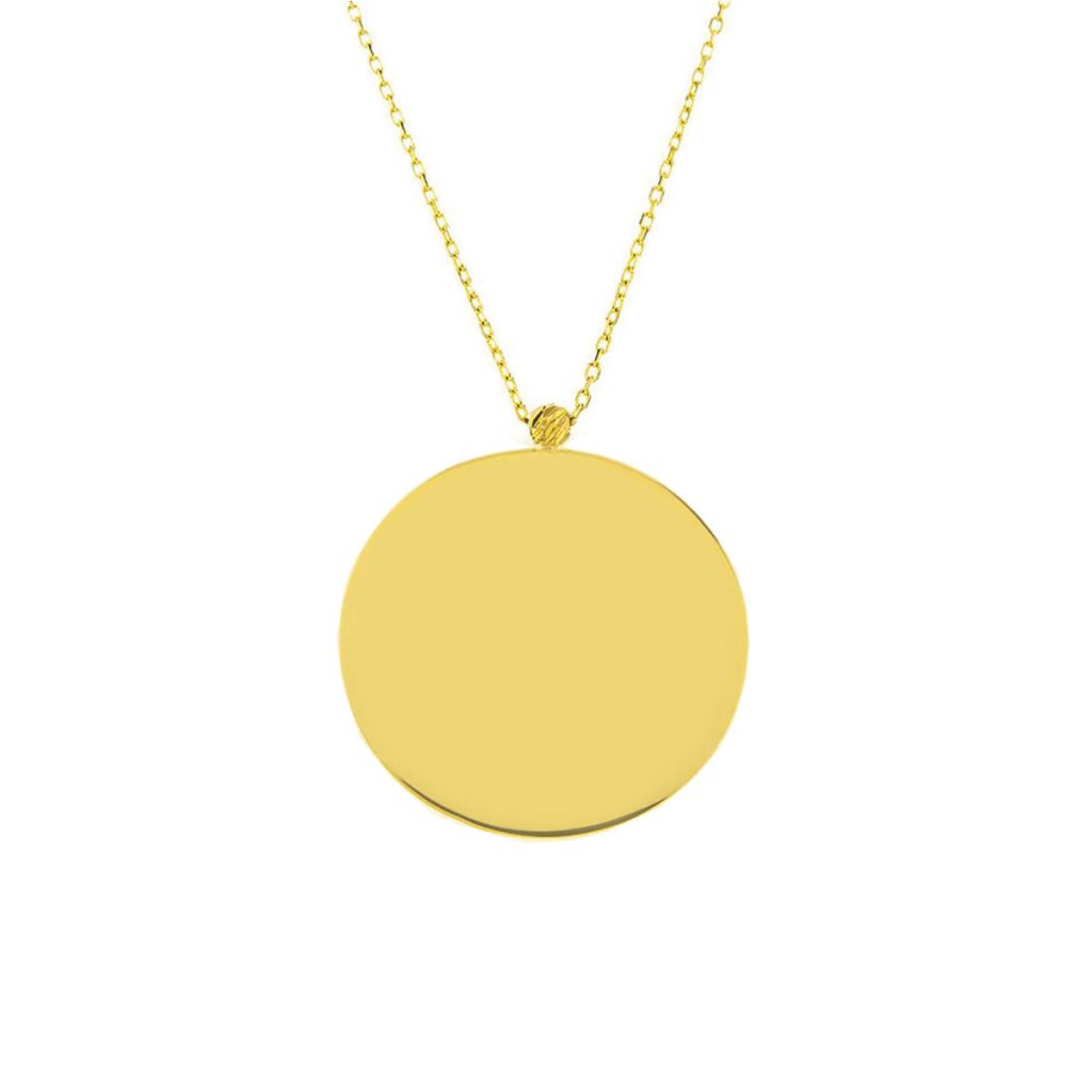 İsimlikli 14 Carats sans Pierre Or Collier