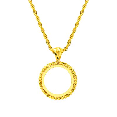 Dorissa Çerçeveli Tam Goldlık Necklace