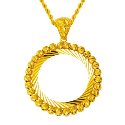 à Boules Tam Or Çerçeveli 14 Carats Collier