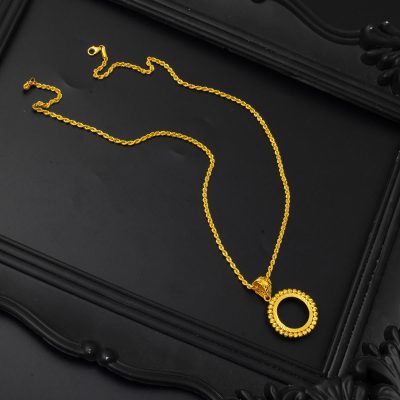 à Boules Tam Or Çerçeveli 14 Carats Collier - 14K - 9.82g - EZ Gold