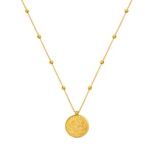 Quarter Reşatlı Beaded Chain 22 Karat Gold Necklace