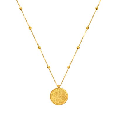 Quart avec Reşat à Boules Zincirli 22 Carats Or Collier