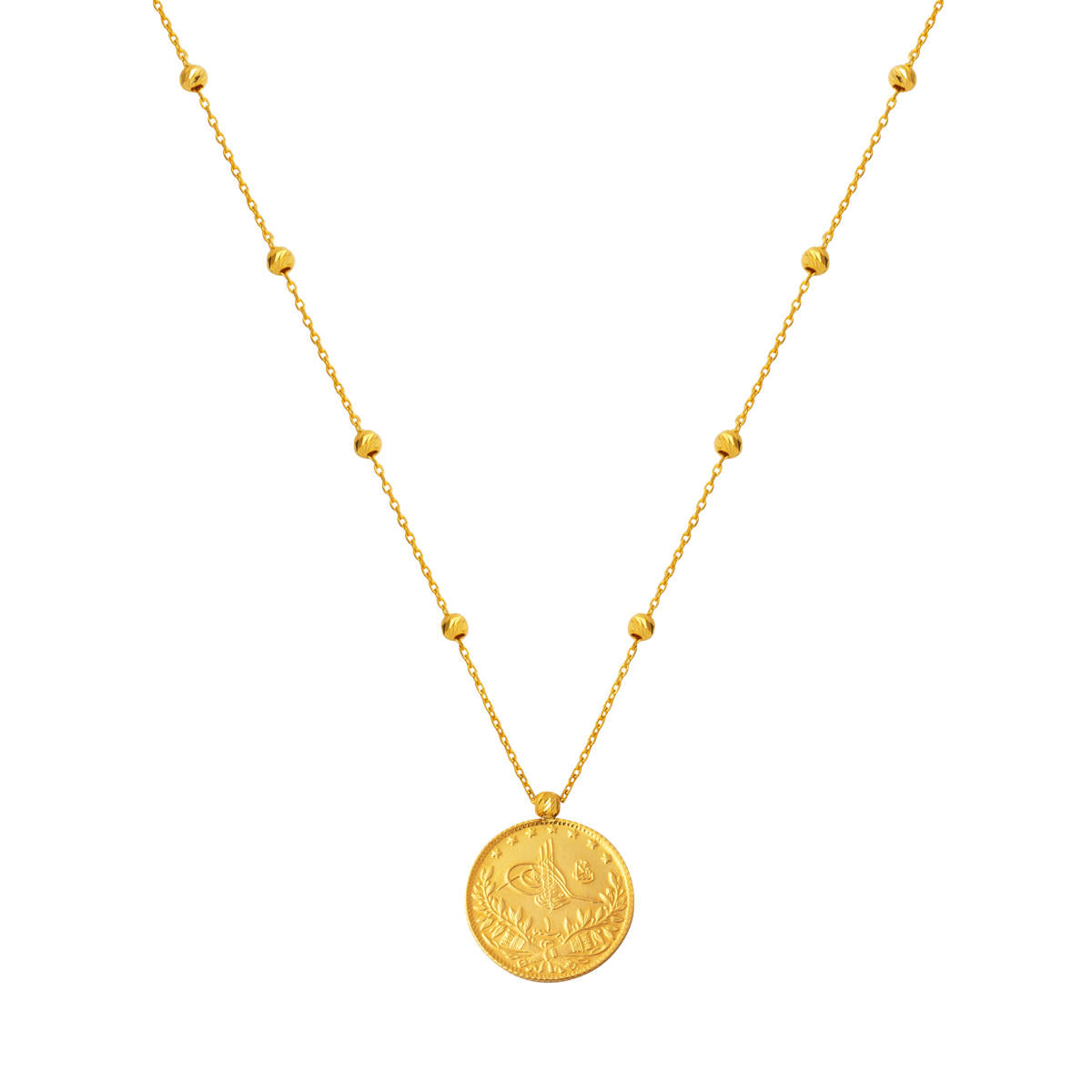 Quart avec Reşat Boules a Chaine 22 Carats Or Collier