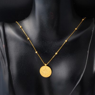 Quart avec Reşat à Boules Zincirli 22 Carats Or Collier - 22K - 3.85g - EZ Gold