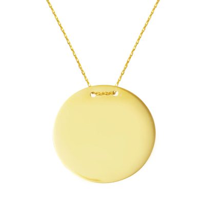 2,6 Cm. İsimlik 14K Gold Plaka Necklace