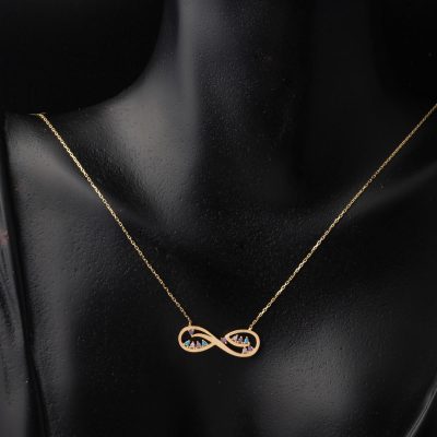 Renkli Sonsuzluk 14 Ayar Altın Kolye - 14K - 2.23g - EZ Gold