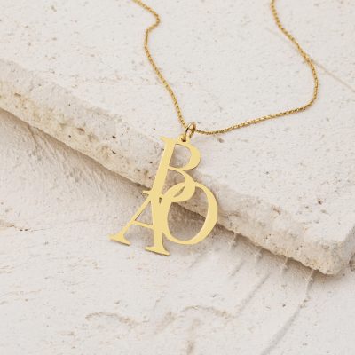 Kişiye Özel Lettreli 14 Carats Or kolye - 14K - 3g - EZ Gold