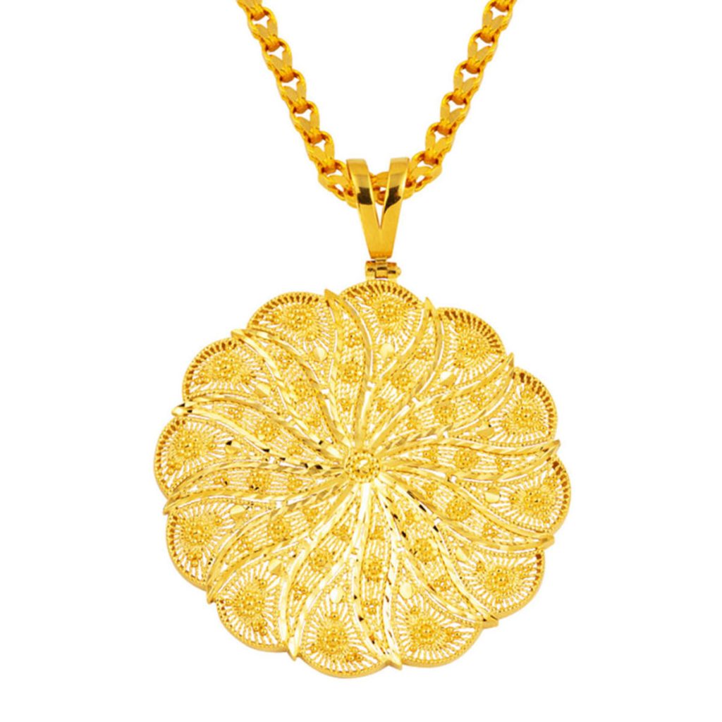 Telkari El İşi 14 Carats a Chaine Or Collier