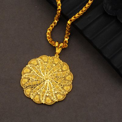 Telkari El İşi 14 Ayar Zincirli Altın Kolye - 14K - 10.92g - EZ Gold