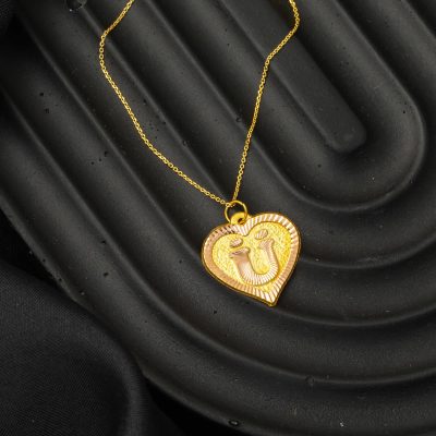 14 Carats Ü Lettrei Or avec Cœur Collier - 14K - 1.1g - EZ Gold