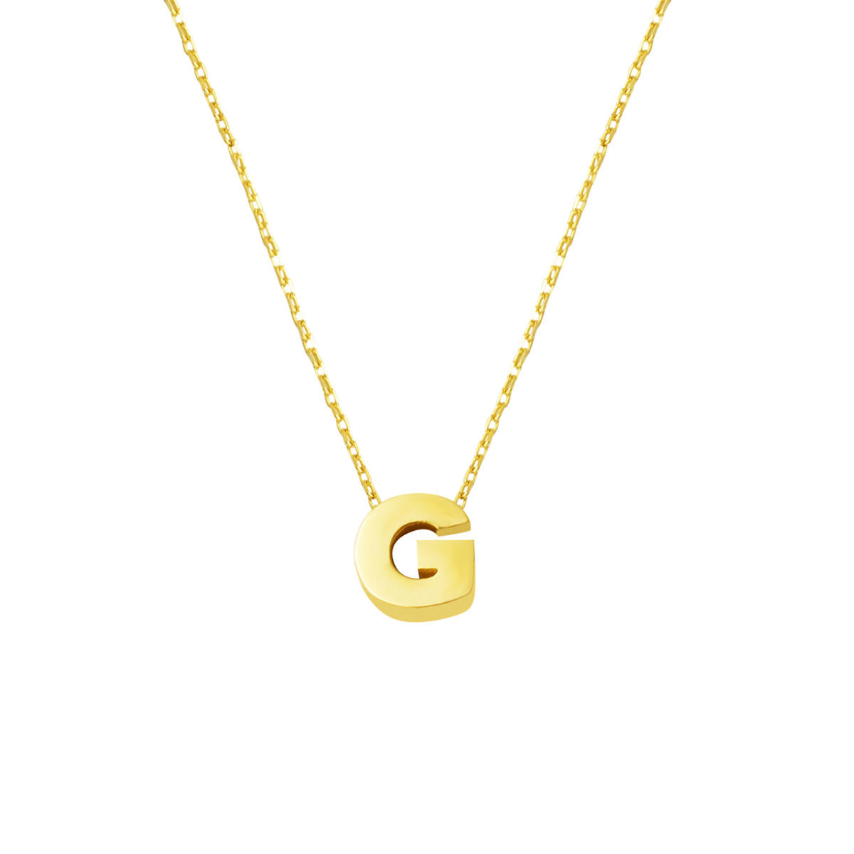 G Lettrei 14 Carats Or sans Pierre Minimaliste Lettre Collier