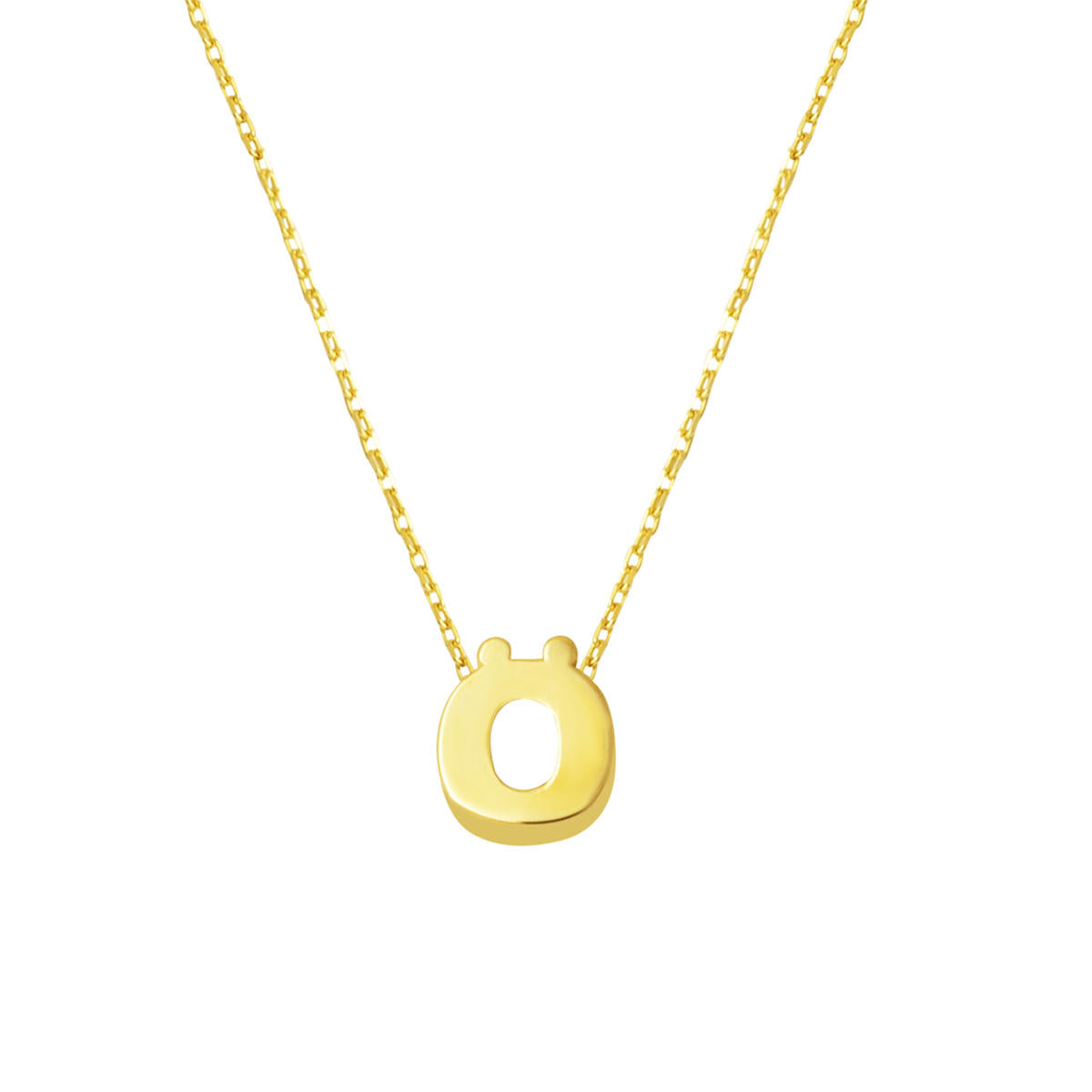 Ö Lettrei 14 Carats Or sans Pierre Minimaliste Lettre Collier