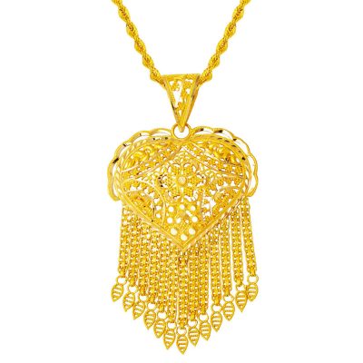 14 Karat Hint İşi with Heart Gold Necklace