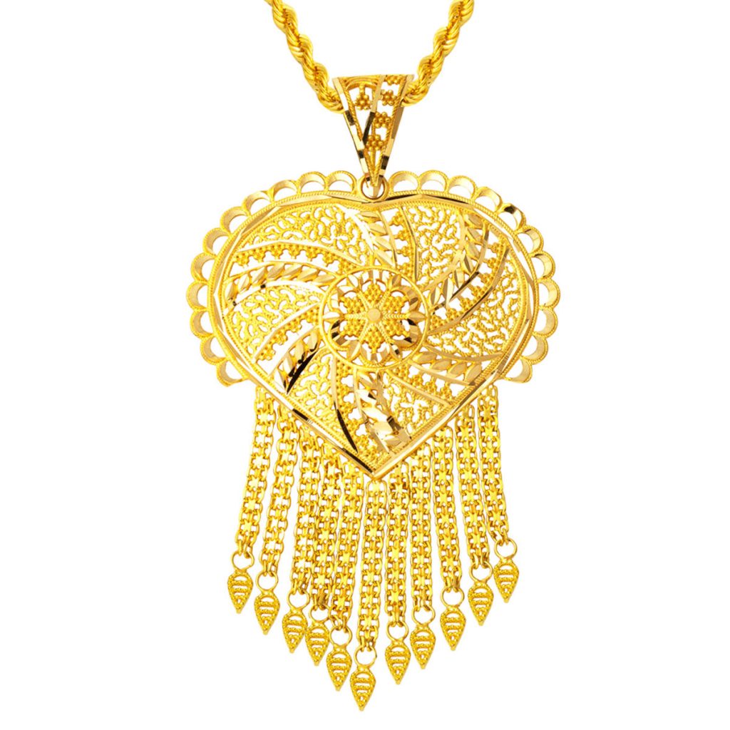 with Tassels Hint 14 Karat Gold Necklace