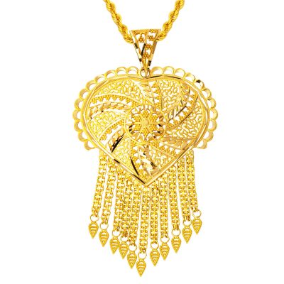 with Tassels Hint 14 Karat Gold Necklace