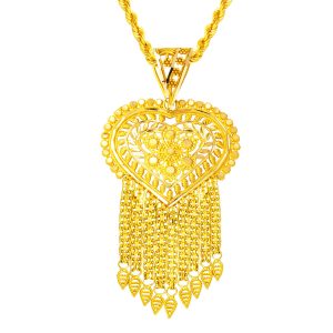 Style Indien Coeur Şeklinde Or Collier