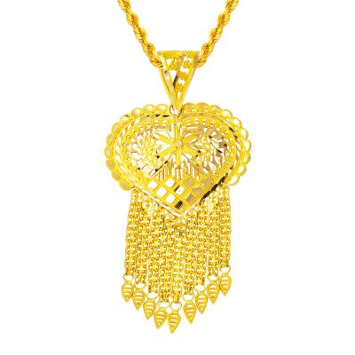 with Tassels Heart Şeklinde Hint Gold Necklacesi