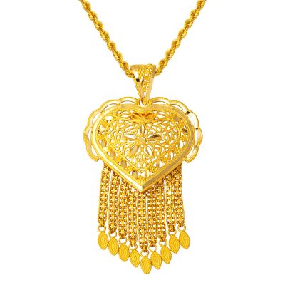 with Heart 14K Gold Plain Hint Necklacesi