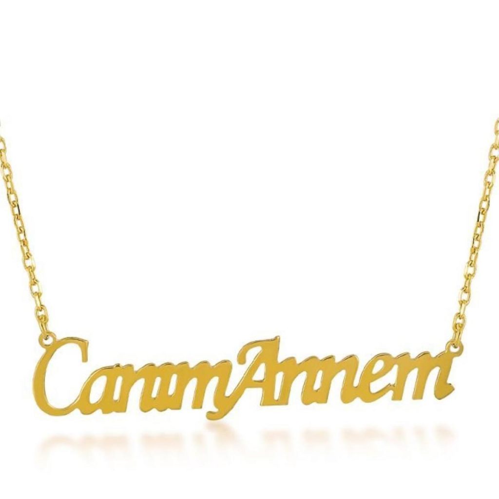 Canım Annem Yazılı 14 Carats Or Collier