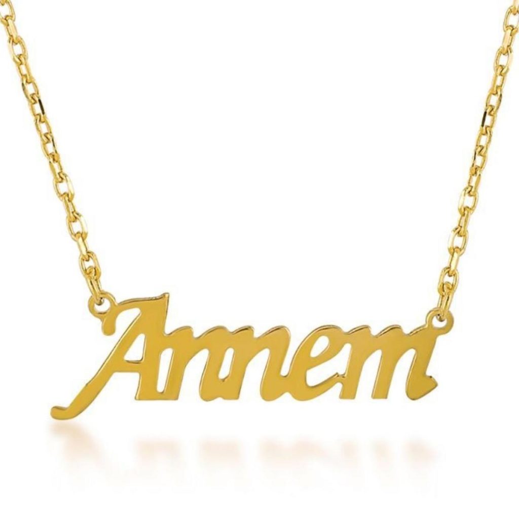 Annem Yazılı 14 Carats Or Collier