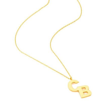 İsim Baş Letterleri Yazılı Zincirli Gold Necklace - 14K - 2.6g - EZ Gold