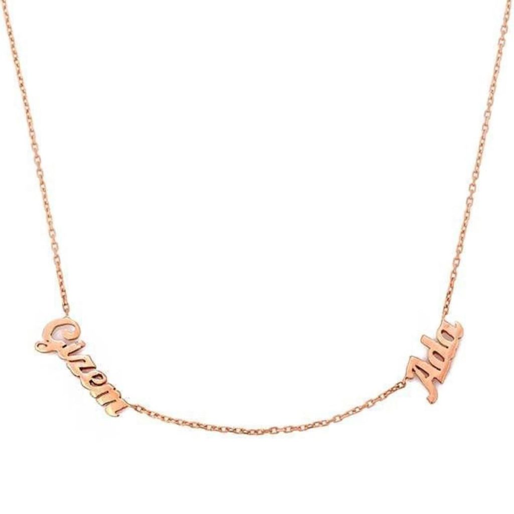 İki İsimli 14 Carats Or Aile Colliersi