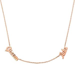 İki İsimli 14 Carats Or Aile Colliersi