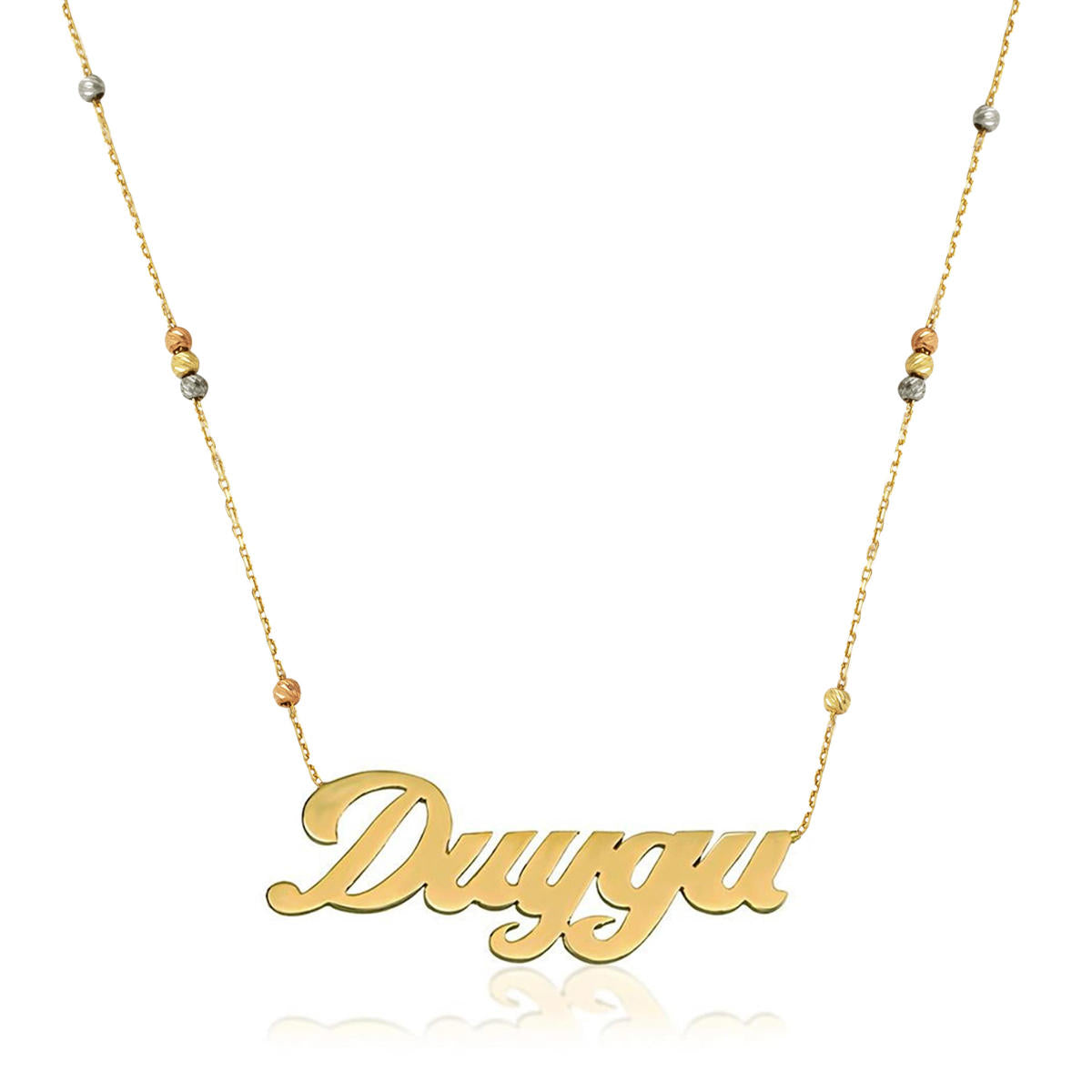 Ball Beaded İsimli Gold Necklace