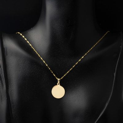 1.5 cm Çaplı 14 Ayar Altın Plaka Kolye - 14K - 1.91g - EZ Gold
