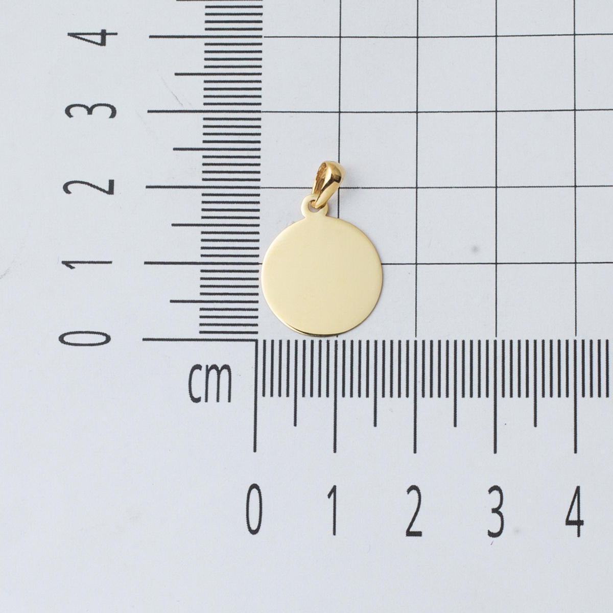 1.5 cm Çaplı 14 Ayar Altın Plaka Kolye - Görsel 5
