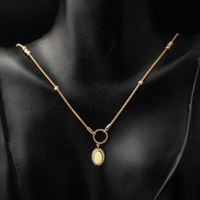 Yazı Yazılabilen Top Altın Zincirli Altın Kolye - 14K - 4.95g - EZ Gold