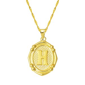 14 Carats Italien H Lettrei Or Collier