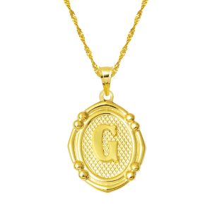 14 Carats Italien G Lettrei Or Collier