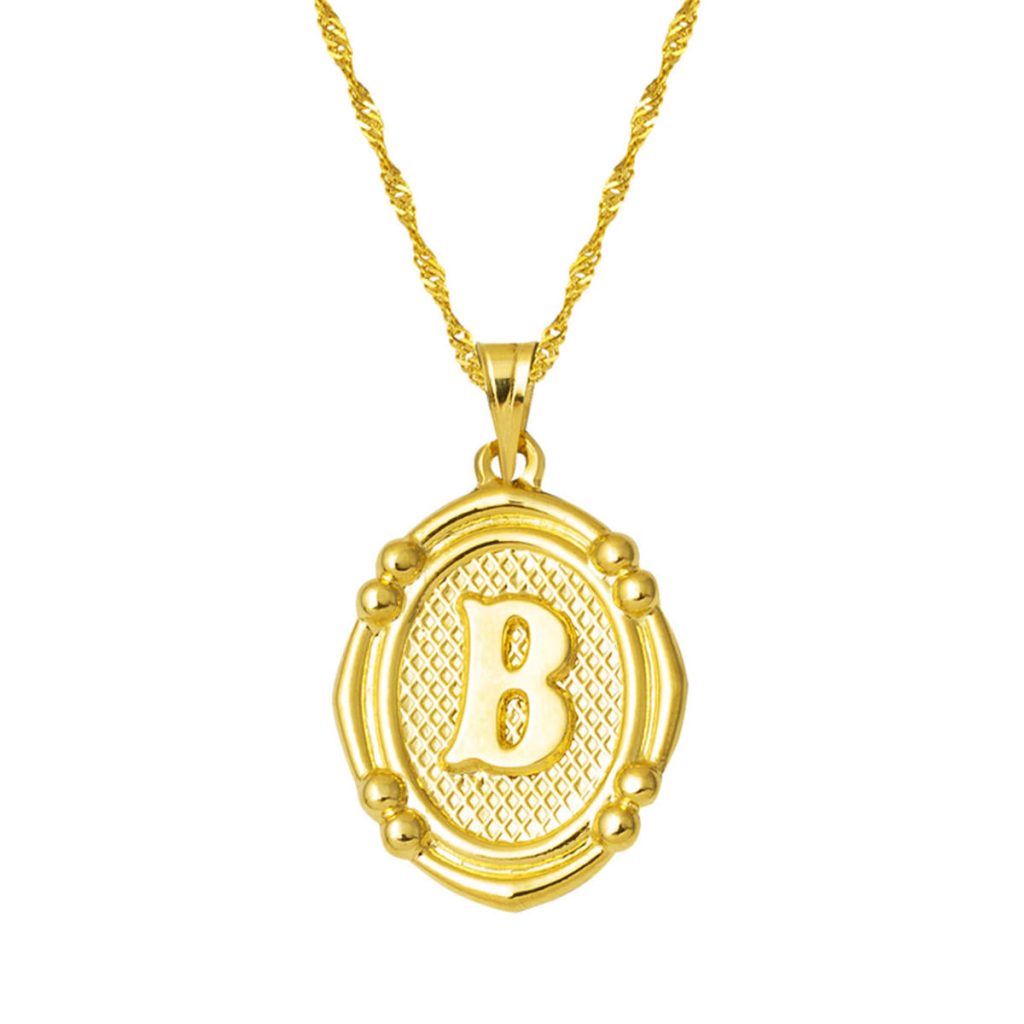14 Carats Italien B Lettrei Or Collier