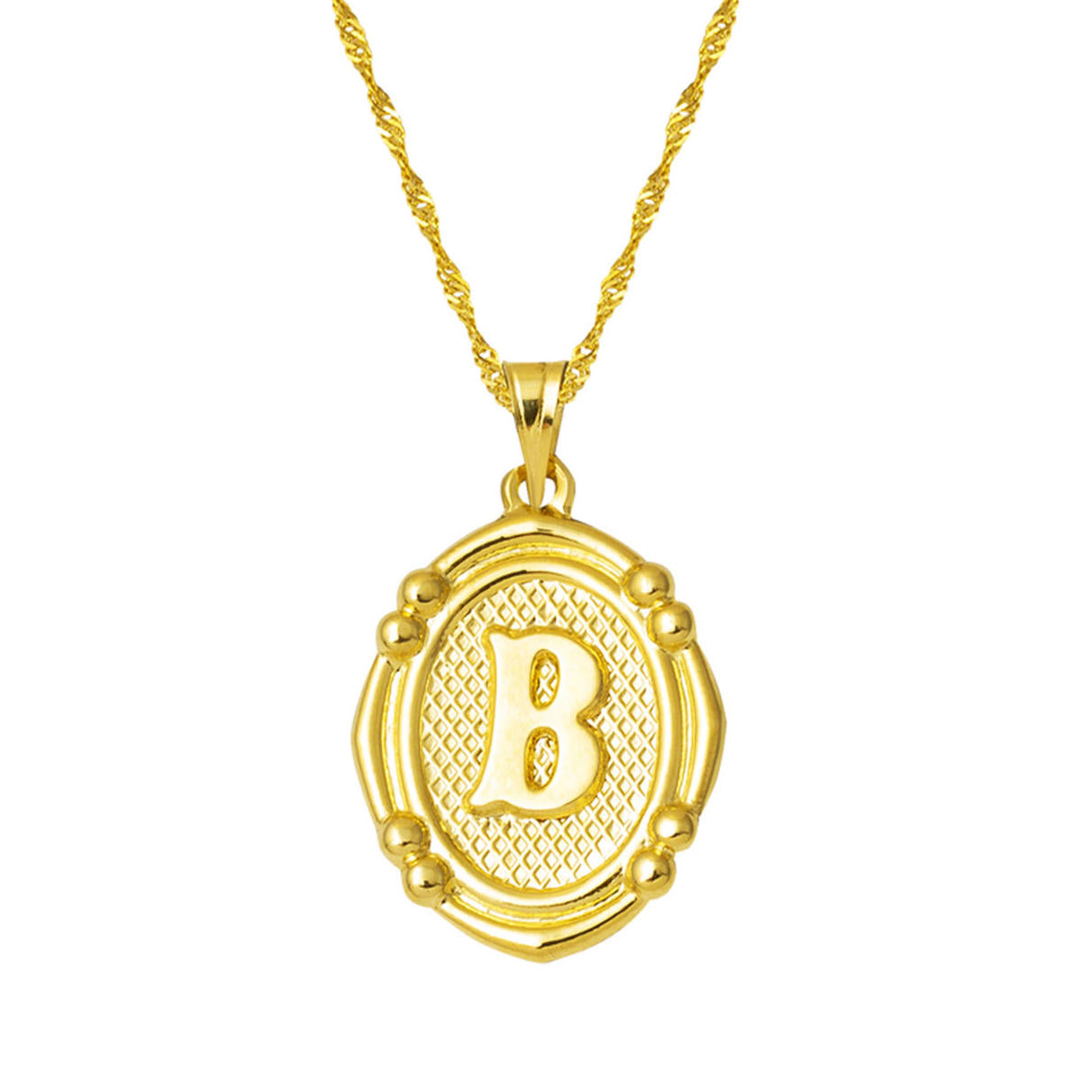14 Carats Italien B Lettrei Or Collier