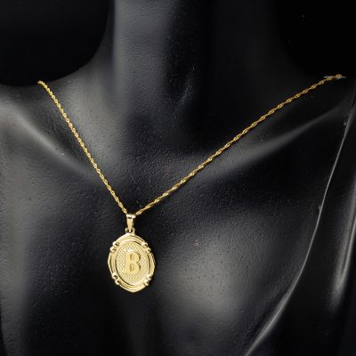 14 Ayar İtalyan B Harfi Altın Kolye - 14K - 1.46g - EZ Gold