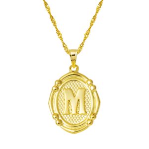 14 Carats Italien M Lettrei Or Collier
