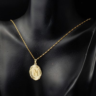 14 Ayar İtalyan N Harfi Altın Kolye - 14K - 1.51g - EZ Gold